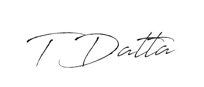 Similarly Antro_Vectra is the best handwritten signature design. Signature creator online .You can use it as an online autograph creator for name T Datta. T Datta signature style 6 images and pictures png