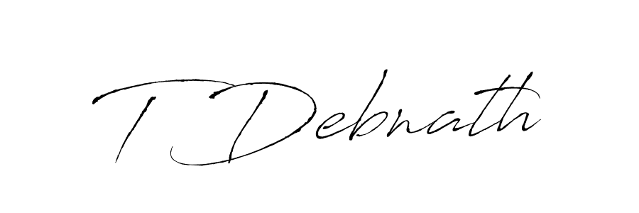 Use a signature maker to create a handwritten signature online. With this signature software, you can design (Antro_Vectra) your own signature for name T Debnath. T Debnath signature style 6 images and pictures png