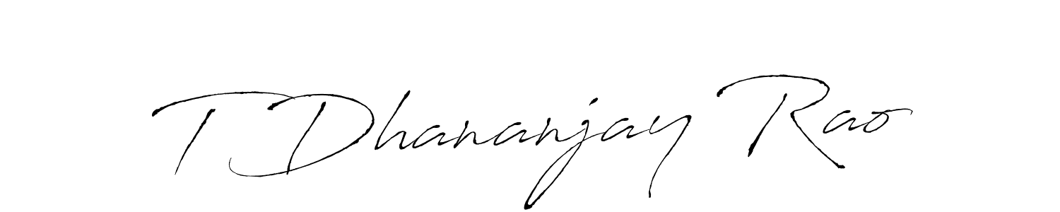 Design your own signature with our free online signature maker. With this signature software, you can create a handwritten (Antro_Vectra) signature for name T Dhananjay Rao. T Dhananjay Rao signature style 6 images and pictures png