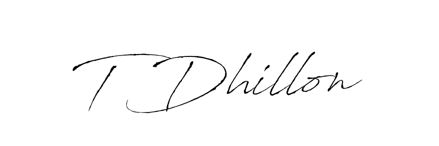 The best way (Antro_Vectra) to make a short signature is to pick only two or three words in your name. The name T Dhillon include a total of six letters. For converting this name. T Dhillon signature style 6 images and pictures png