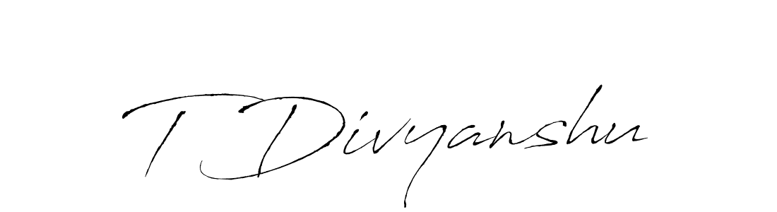 Also You can easily find your signature by using the search form. We will create T Divyanshu name handwritten signature images for you free of cost using Antro_Vectra sign style. T Divyanshu signature style 6 images and pictures png