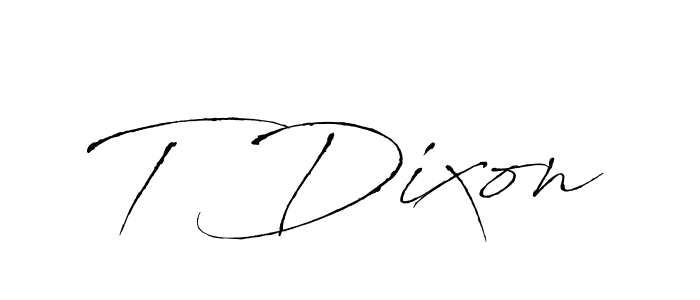 The best way (Antro_Vectra) to make a short signature is to pick only two or three words in your name. The name T Dixon include a total of six letters. For converting this name. T Dixon signature style 6 images and pictures png
