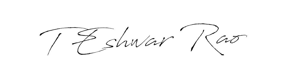 Design your own signature with our free online signature maker. With this signature software, you can create a handwritten (Antro_Vectra) signature for name T Eshwar Rao. T Eshwar Rao signature style 6 images and pictures png