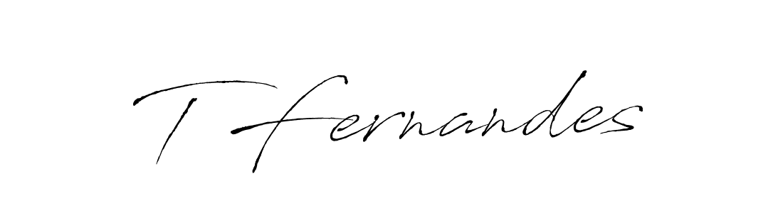 T Fernandes stylish signature style. Best Handwritten Sign (Antro_Vectra) for my name. Handwritten Signature Collection Ideas for my name T Fernandes. T Fernandes signature style 6 images and pictures png