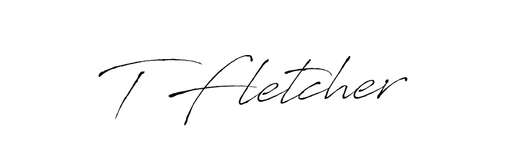 How to make T Fletcher name signature. Use Antro_Vectra style for creating short signs online. This is the latest handwritten sign. T Fletcher signature style 6 images and pictures png