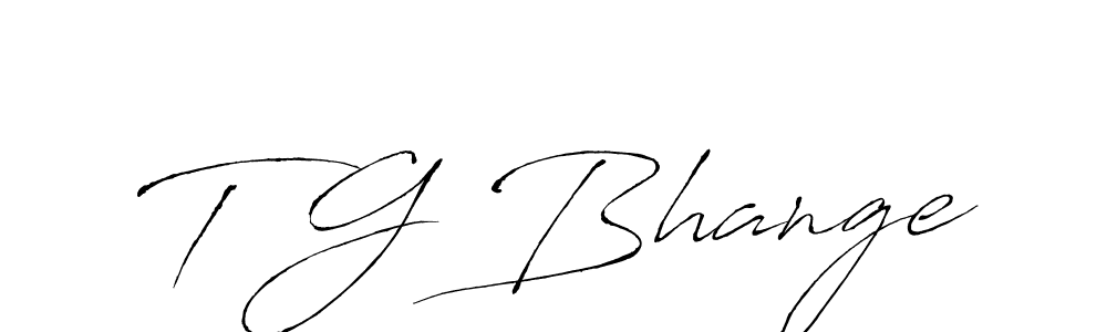 T G Bhange stylish signature style. Best Handwritten Sign (Antro_Vectra) for my name. Handwritten Signature Collection Ideas for my name T G Bhange. T G Bhange signature style 6 images and pictures png
