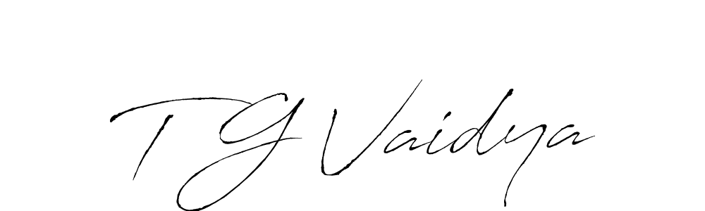 Use a signature maker to create a handwritten signature online. With this signature software, you can design (Antro_Vectra) your own signature for name T G Vaidya. T G Vaidya signature style 6 images and pictures png