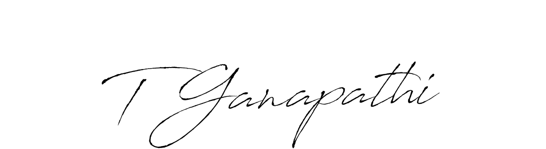 Antro_Vectra is a professional signature style that is perfect for those who want to add a touch of class to their signature. It is also a great choice for those who want to make their signature more unique. Get T Ganapathi name to fancy signature for free. T Ganapathi signature style 6 images and pictures png