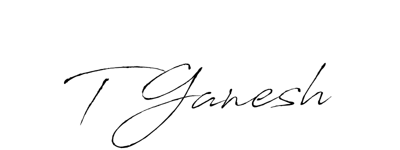 Antro_Vectra is a professional signature style that is perfect for those who want to add a touch of class to their signature. It is also a great choice for those who want to make their signature more unique. Get T Ganesh name to fancy signature for free. T Ganesh signature style 6 images and pictures png