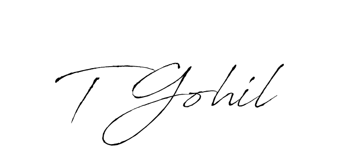 Antro_Vectra is a professional signature style that is perfect for those who want to add a touch of class to their signature. It is also a great choice for those who want to make their signature more unique. Get T Gohil name to fancy signature for free. T Gohil signature style 6 images and pictures png