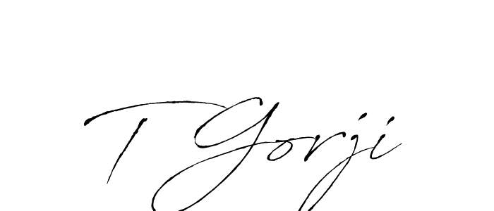 if you are searching for the best signature style for your name T Gorji. so please give up your signature search. here we have designed multiple signature styles  using Antro_Vectra. T Gorji signature style 6 images and pictures png