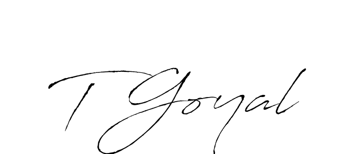 Also we have T Goyal name is the best signature style. Create professional handwritten signature collection using Antro_Vectra autograph style. T Goyal signature style 6 images and pictures png