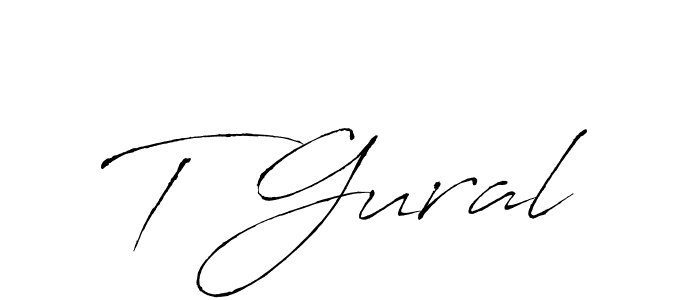 T Gural stylish signature style. Best Handwritten Sign (Antro_Vectra) for my name. Handwritten Signature Collection Ideas for my name T Gural. T Gural signature style 6 images and pictures png