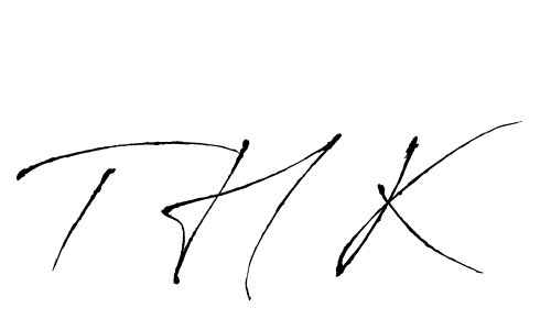 You should practise on your own different ways (Antro_Vectra) to write your name (T H K) in signature. don't let someone else do it for you. T H K signature style 6 images and pictures png