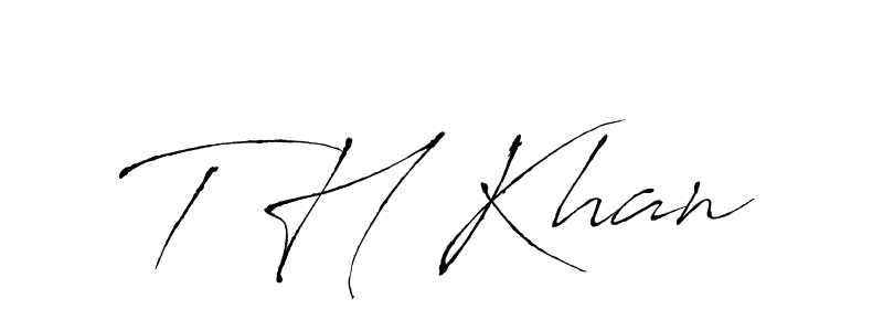 You should practise on your own different ways (Antro_Vectra) to write your name (T H Khan) in signature. don't let someone else do it for you. T H Khan signature style 6 images and pictures png