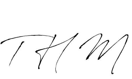 Create a beautiful signature design for name T H M. With this signature (Antro_Vectra) fonts, you can make a handwritten signature for free. T H M signature style 6 images and pictures png