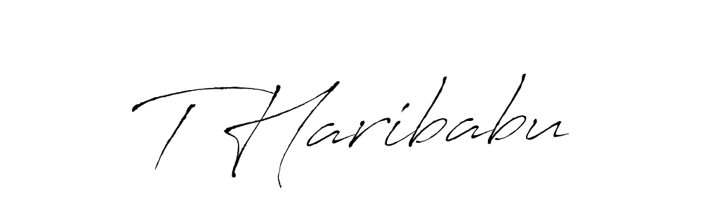 Antro_Vectra is a professional signature style that is perfect for those who want to add a touch of class to their signature. It is also a great choice for those who want to make their signature more unique. Get T Haribabu name to fancy signature for free. T Haribabu signature style 6 images and pictures png