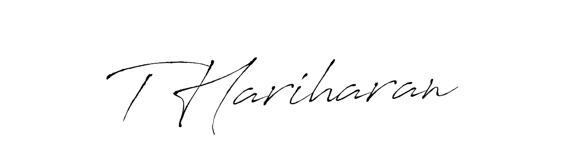 Make a beautiful signature design for name T Hariharan. With this signature (Antro_Vectra) style, you can create a handwritten signature for free. T Hariharan signature style 6 images and pictures png