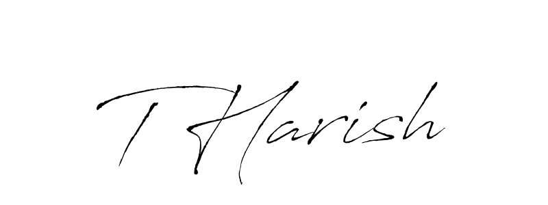 Design your own signature with our free online signature maker. With this signature software, you can create a handwritten (Antro_Vectra) signature for name T Harish. T Harish signature style 6 images and pictures png