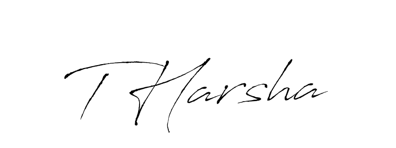 The best way (Antro_Vectra) to make a short signature is to pick only two or three words in your name. The name T Harsha include a total of six letters. For converting this name. T Harsha signature style 6 images and pictures png