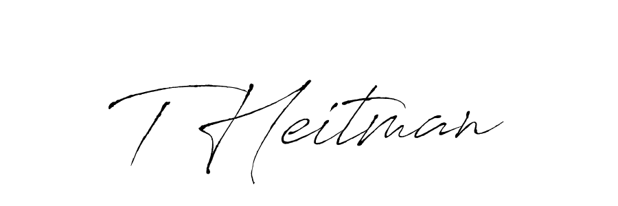 Design your own signature with our free online signature maker. With this signature software, you can create a handwritten (Antro_Vectra) signature for name T Heitman. T Heitman signature style 6 images and pictures png