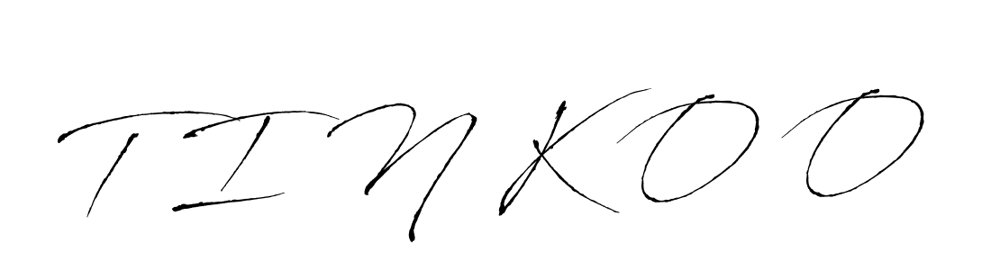 The best way (Antro_Vectra) to make a short signature is to pick only two or three words in your name. The name T I N K O O include a total of six letters. For converting this name. T I N K O O signature style 6 images and pictures png