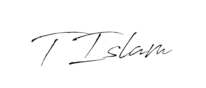 It looks lik you need a new signature style for name T Islam. Design unique handwritten (Antro_Vectra) signature with our free signature maker in just a few clicks. T Islam signature style 6 images and pictures png
