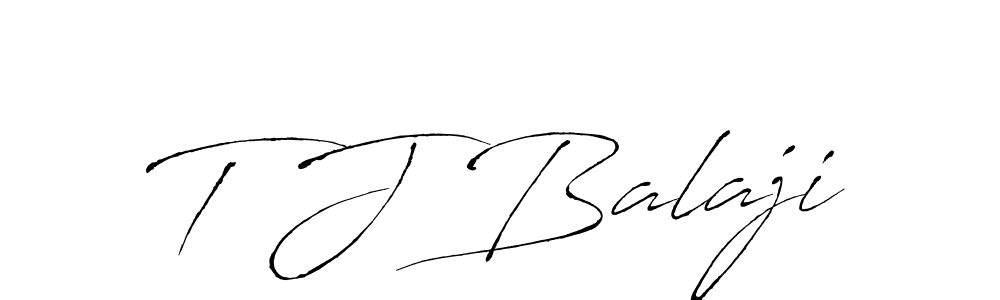 Antro_Vectra is a professional signature style that is perfect for those who want to add a touch of class to their signature. It is also a great choice for those who want to make their signature more unique. Get T J Balaji name to fancy signature for free. T J Balaji signature style 6 images and pictures png