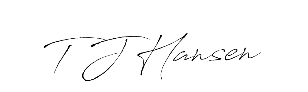 Make a beautiful signature design for name T J Hansen. With this signature (Antro_Vectra) style, you can create a handwritten signature for free. T J Hansen signature style 6 images and pictures png