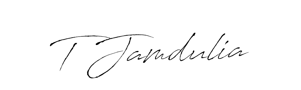 Make a beautiful signature design for name T Jamdulia. Use this online signature maker to create a handwritten signature for free. T Jamdulia signature style 6 images and pictures png