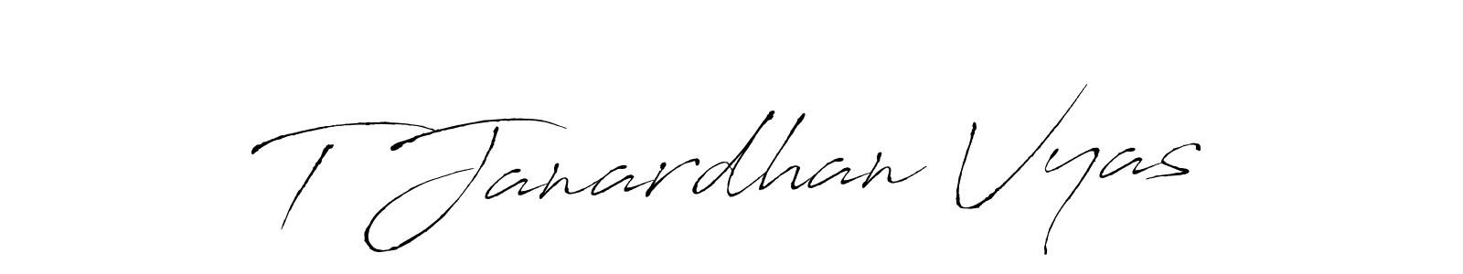 Design your own signature with our free online signature maker. With this signature software, you can create a handwritten (Antro_Vectra) signature for name T Janardhan Vyas. T Janardhan Vyas signature style 6 images and pictures png