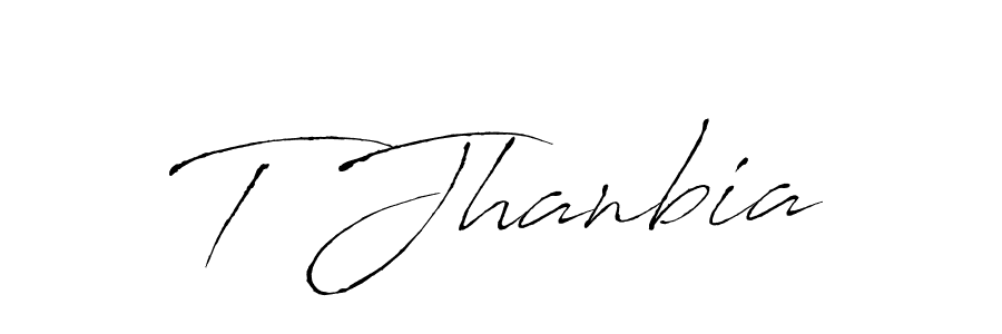 Design your own signature with our free online signature maker. With this signature software, you can create a handwritten (Antro_Vectra) signature for name T Jhanbia. T Jhanbia signature style 6 images and pictures png