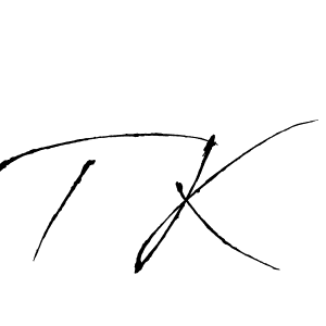 How to make T K name signature. Use Antro_Vectra style for creating short signs online. This is the latest handwritten sign. T K signature style 6 images and pictures png