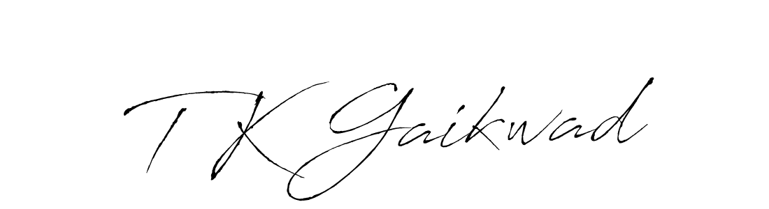 Design your own signature with our free online signature maker. With this signature software, you can create a handwritten (Antro_Vectra) signature for name T K Gaikwad. T K Gaikwad signature style 6 images and pictures png