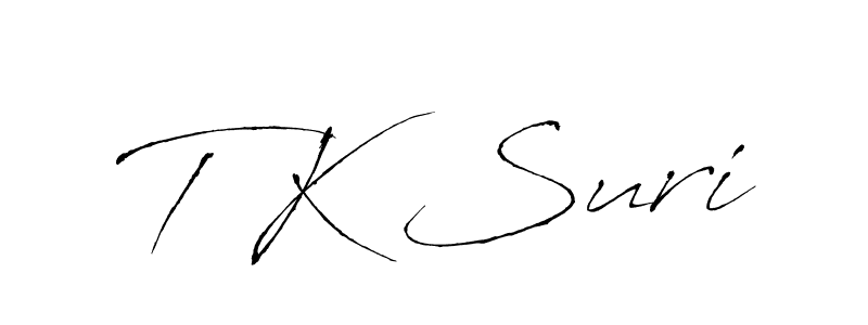 Use a signature maker to create a handwritten signature online. With this signature software, you can design (Antro_Vectra) your own signature for name T K Suri. T K Suri signature style 6 images and pictures png