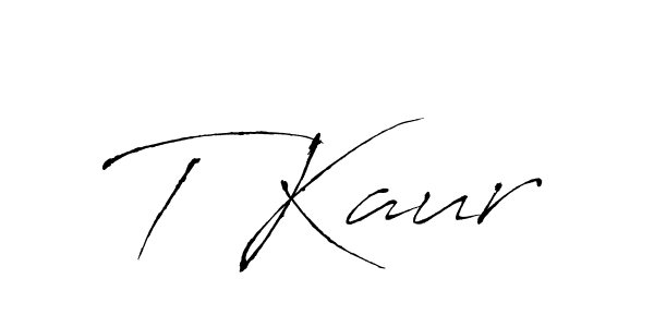 How to make T Kaur name signature. Use Antro_Vectra style for creating short signs online. This is the latest handwritten sign. T Kaur signature style 6 images and pictures png