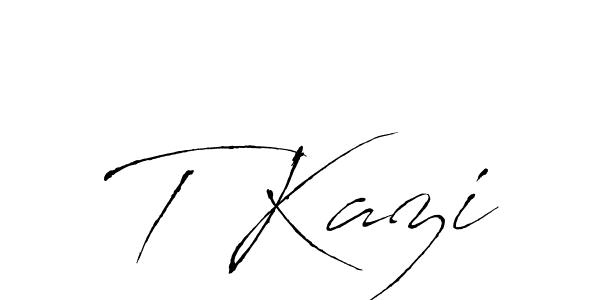 You can use this online signature creator to create a handwritten signature for the name T Kazi. This is the best online autograph maker. T Kazi signature style 6 images and pictures png