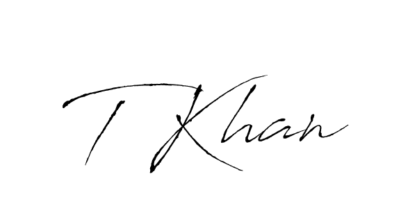 How to make T Khan signature? Antro_Vectra is a professional autograph style. Create handwritten signature for T Khan name. T Khan signature style 6 images and pictures png