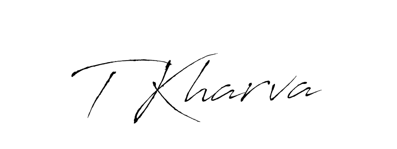 Also we have T Kharva name is the best signature style. Create professional handwritten signature collection using Antro_Vectra autograph style. T Kharva signature style 6 images and pictures png