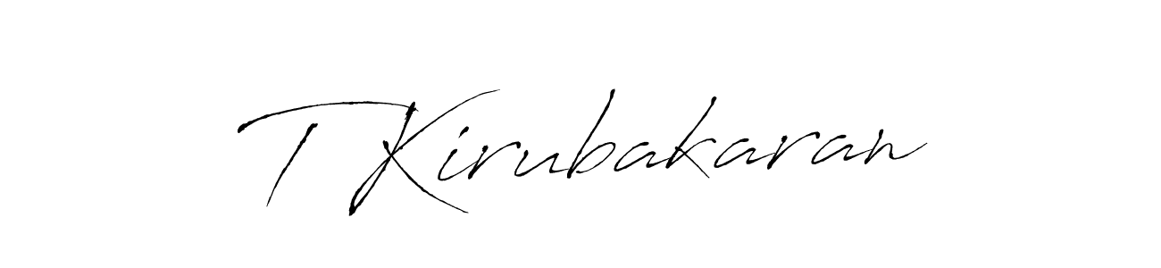 This is the best signature style for the T Kirubakaran name. Also you like these signature font (Antro_Vectra). Mix name signature. T Kirubakaran signature style 6 images and pictures png