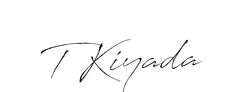 Similarly Antro_Vectra is the best handwritten signature design. Signature creator online .You can use it as an online autograph creator for name T Kiyada. T Kiyada signature style 6 images and pictures png