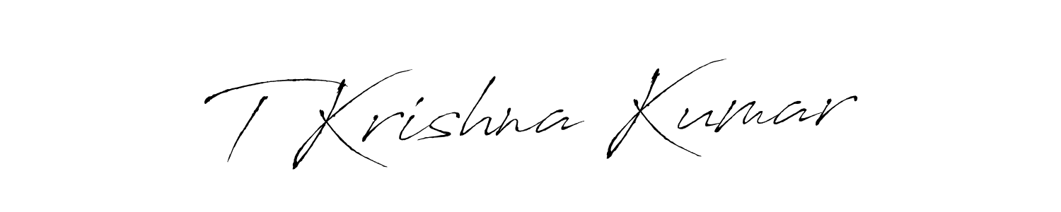 Also You can easily find your signature by using the search form. We will create T Krishna Kumar name handwritten signature images for you free of cost using Antro_Vectra sign style. T Krishna Kumar signature style 6 images and pictures png