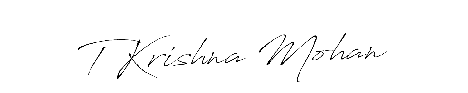You can use this online signature creator to create a handwritten signature for the name T Krishna Mohan. This is the best online autograph maker. T Krishna Mohan signature style 6 images and pictures png