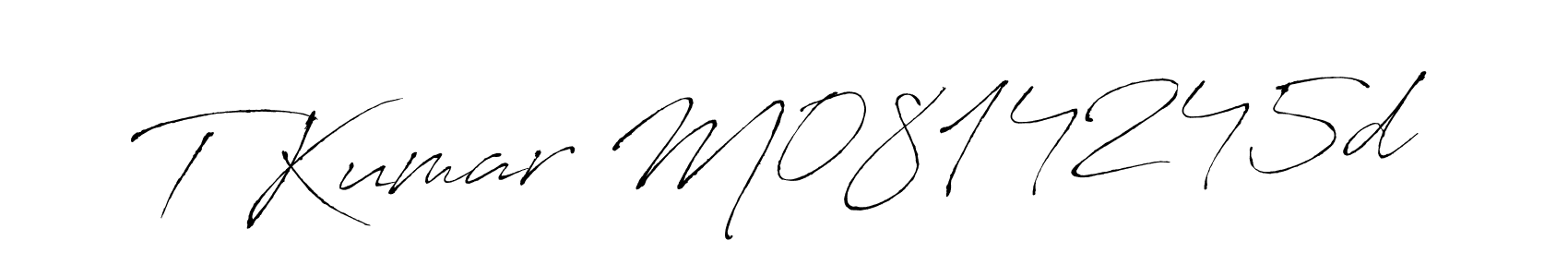 Also we have T Kumar M0814245d name is the best signature style. Create professional handwritten signature collection using Antro_Vectra autograph style. T Kumar M0814245d signature style 6 images and pictures png