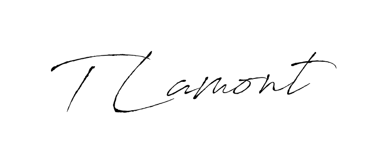 How to make T Lamont name signature. Use Antro_Vectra style for creating short signs online. This is the latest handwritten sign. T Lamont signature style 6 images and pictures png