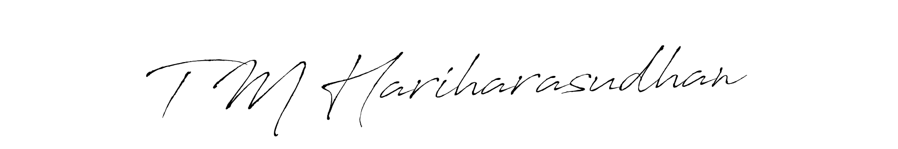 You can use this online signature creator to create a handwritten signature for the name T M Hariharasudhan. This is the best online autograph maker. T M Hariharasudhan signature style 6 images and pictures png