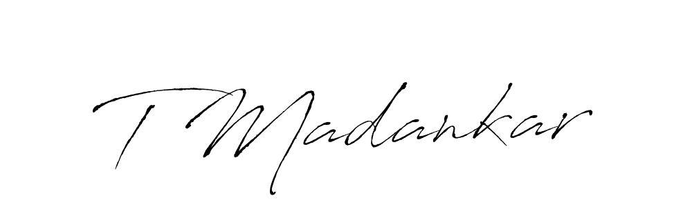 How to make T Madankar signature? Antro_Vectra is a professional autograph style. Create handwritten signature for T Madankar name. T Madankar signature style 6 images and pictures png