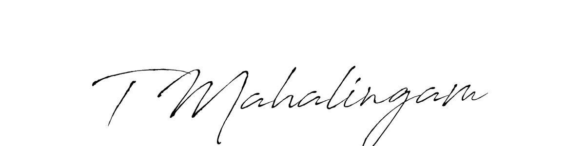 if you are searching for the best signature style for your name T Mahalingam. so please give up your signature search. here we have designed multiple signature styles  using Antro_Vectra. T Mahalingam signature style 6 images and pictures png