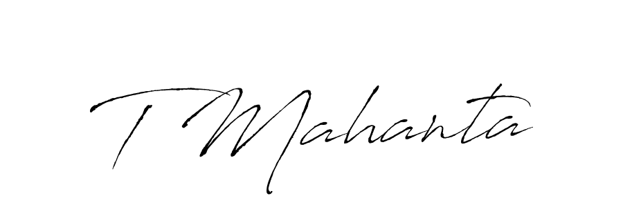 Antro_Vectra is a professional signature style that is perfect for those who want to add a touch of class to their signature. It is also a great choice for those who want to make their signature more unique. Get T Mahanta name to fancy signature for free. T Mahanta signature style 6 images and pictures png