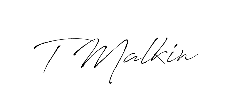 How to make T Malkin signature? Antro_Vectra is a professional autograph style. Create handwritten signature for T Malkin name. T Malkin signature style 6 images and pictures png